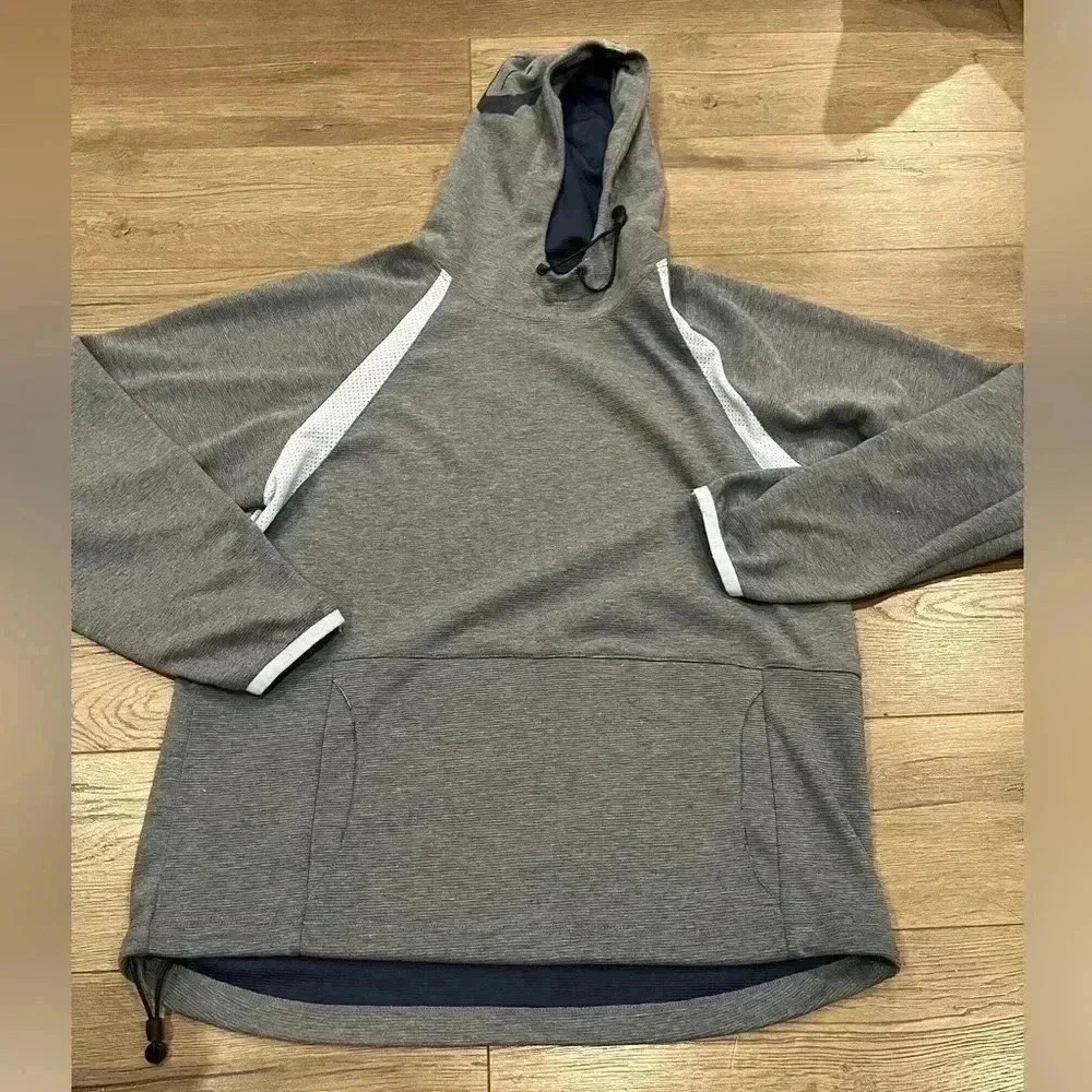[M]Nike Pull up  Blue/Gray Hoodie